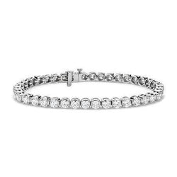 White Gold 12 Carats Lab Grown Diamond Tennis Bracelet Fine Jewelry 14K
