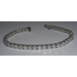 White Gold 14K 9.50 Carat Round Lab Grown Diamonds Tennis Bracelet New