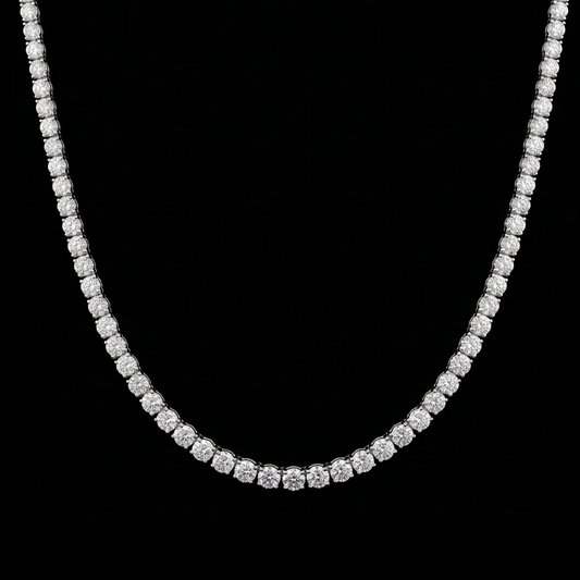 White Gold 9 Carat Lab Grown Diamonds Tennis Necklace 14K