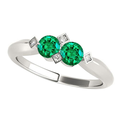 Natural GIA-Certified Fine Emerald Gemstone Ring 1 ct