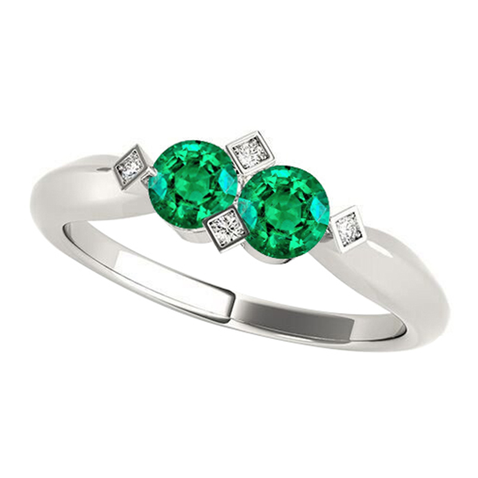 Elegant Fine Emerald Gemstone Ring 1 ct – main view