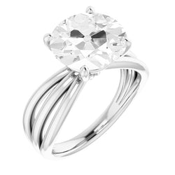 Split Shank Solitaire Ring – Brilliant Diamond 3 ct 14 Karat