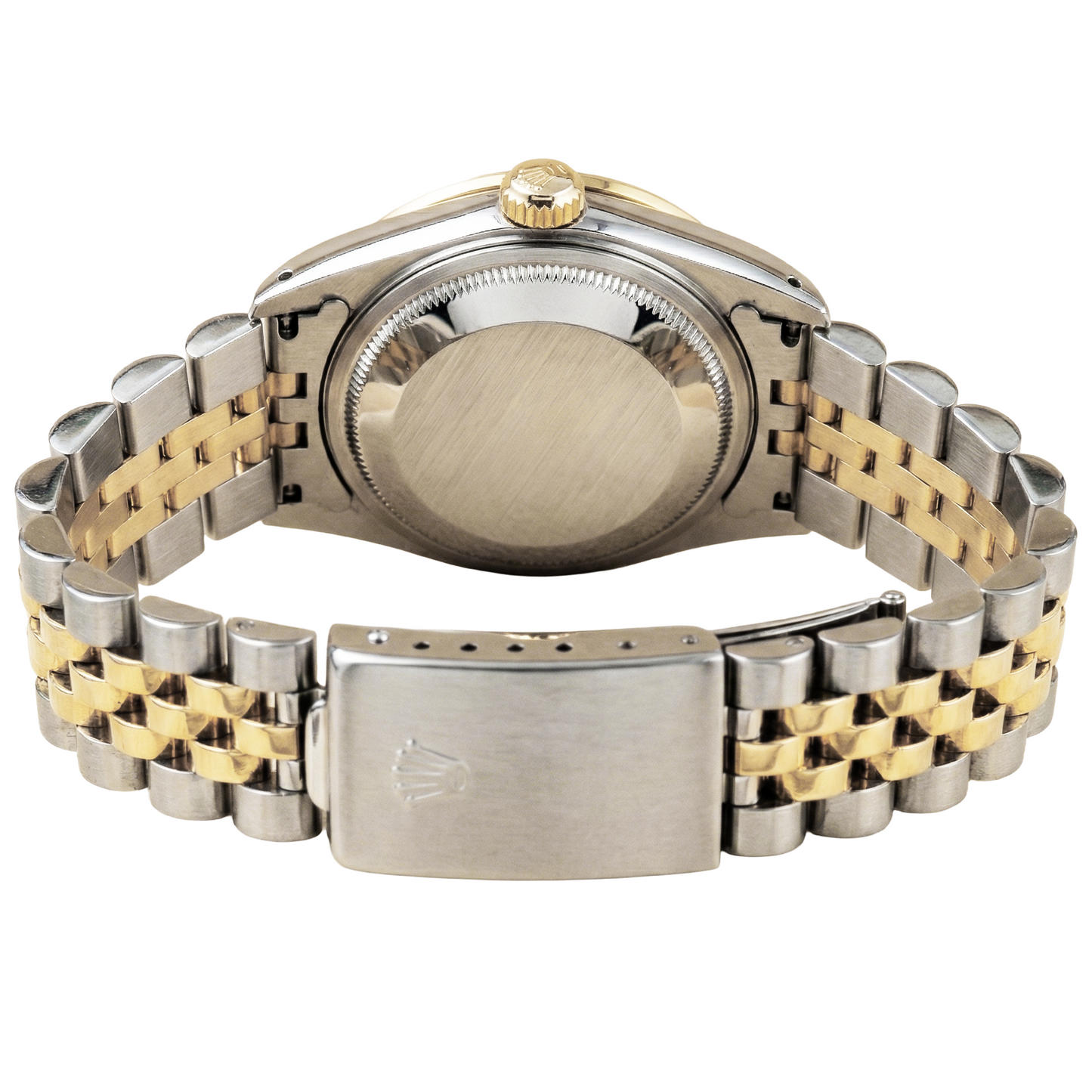 White Roman Dial Diamond Bezel Rolex Date Women Watch Tt Jubilee