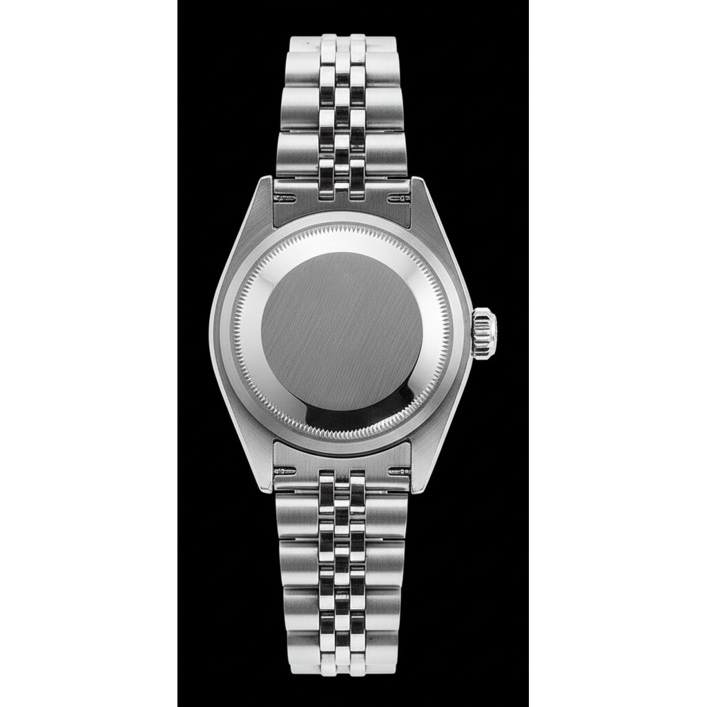 White Roman Dial Rolex Ladies Bracelet Date Just Diamond Bezel