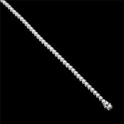 White Round Lab Grown Diamonds Tennis Bracelet 10.66 Carats 14K White Gold