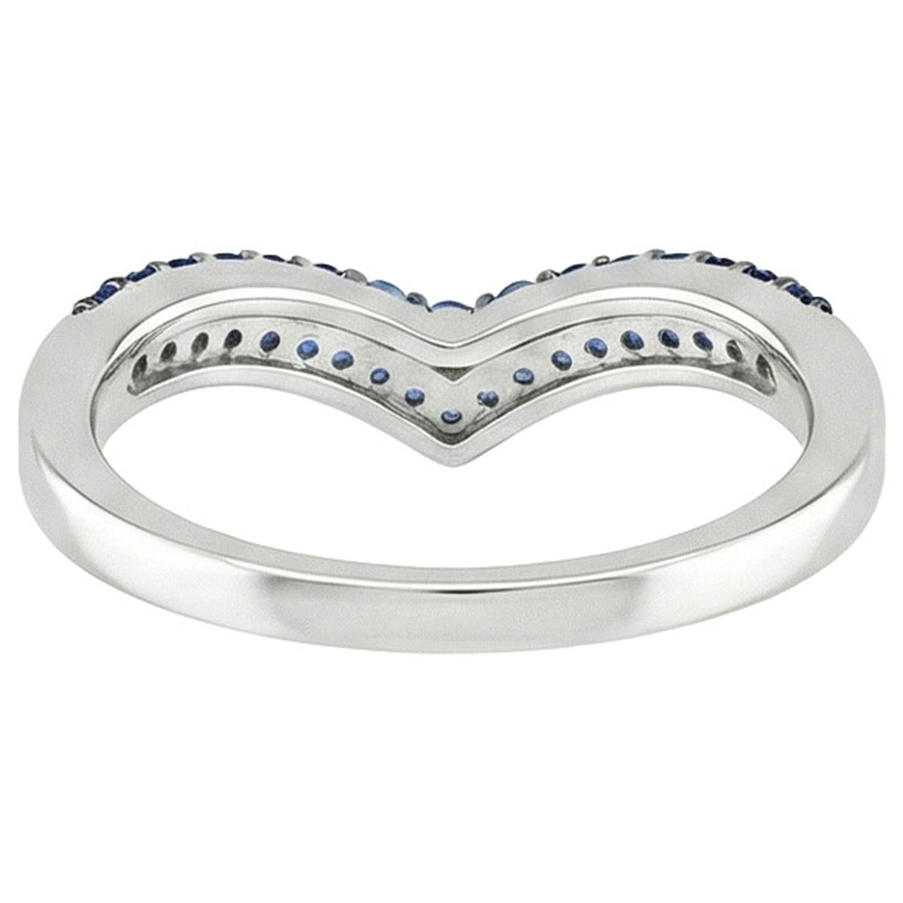 Women Gold Ring Enhancer Round Natural Earth Mined Diamond ( Not Lab Grown ) & Blue Sapphire Stones 2 Carats