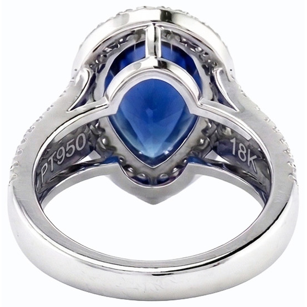 natural round sapphire 6ct ring side angle