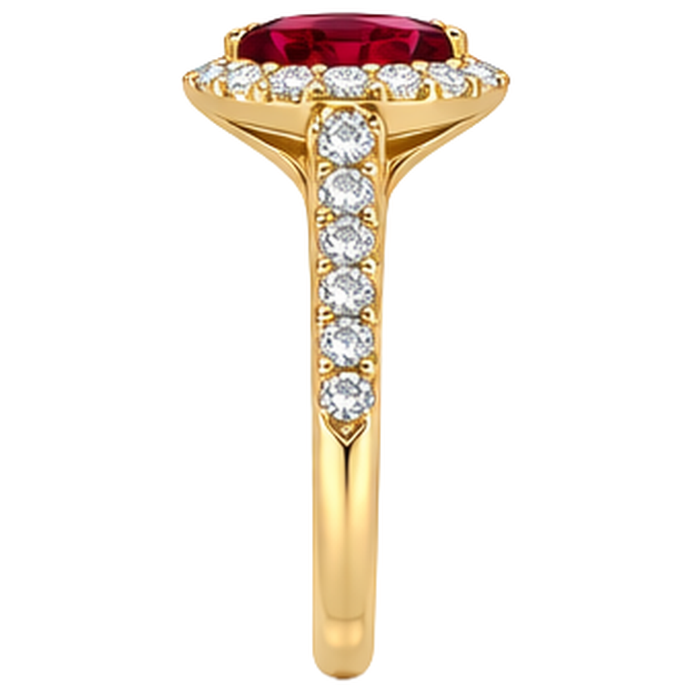 Women Red Marquise Cut Ruby Natural Earth Mined Diamond ( Not Lab Grown ) Ring 3.50 Carats Yellow Gold 14K
