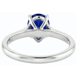 Natural Sapphire Ring 1ct - White Gold 14K