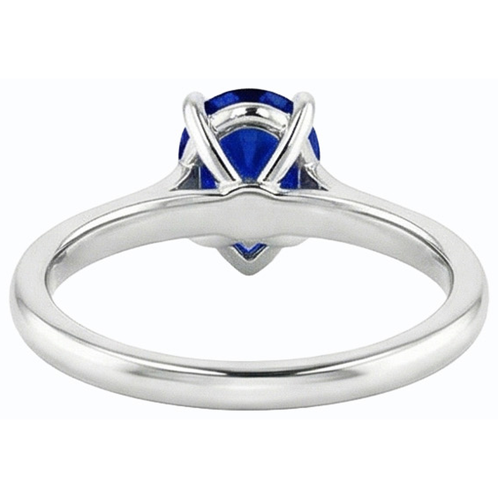 natural pear sapphire 1ct ring front view