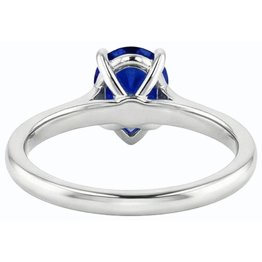 natural pear sapphire 1ct ring front view