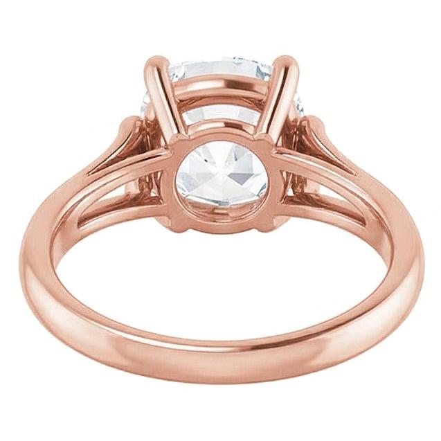 natural round diamond 3.50ct ring with diamond accents