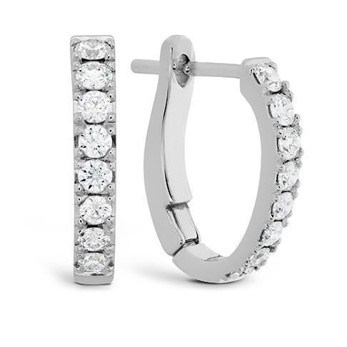 Women 2.40 Ct Gorgeous Round Cut Real Diamonds Hoop Earring White Gold 14K