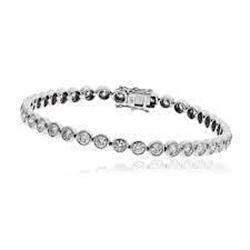 Women 5.70 Carats Round Natural Diamond Tennis Bracelet Jewelry 14K White Gold