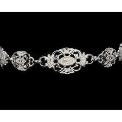 Women Bracelet 5 Carats Real Diamond White Jewelry 14K