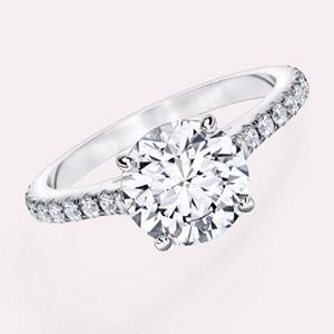 Women Genuine Diamond Engagement Ring 14K White Gold 2.60 Carats