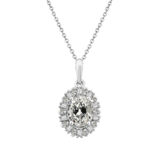 Drop Pendant 14K White Gold with Brilliant Diamond – main view