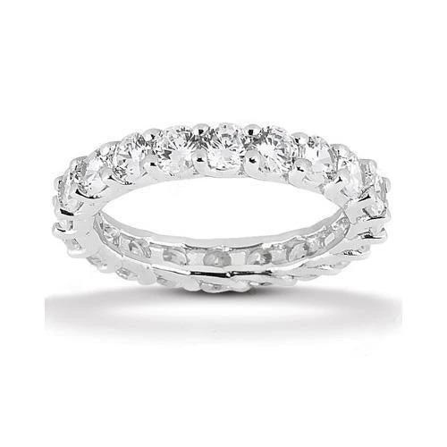 Women Natural Diamonds Engagement Eternity Band 3 Carats