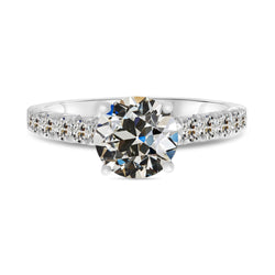 Timeless 3-ct Brilliant Diamond Solitaire Ring with Accents