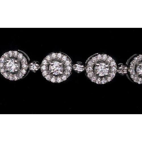 Women Real Diamond Bracelet 7 Carats Prong Set Jewelry 