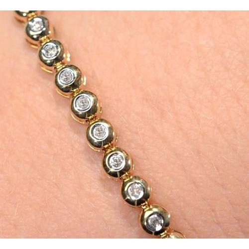 Women Real Diamond Tennis Bracelet 4 Carats Round Jewelry 