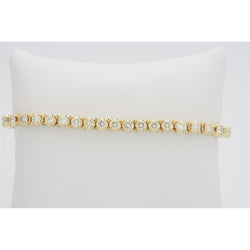 Women Real Round Natural Earth Mined Diamond Tennis Bracelet Solid Yellow Gold Jewelry 5 Ct