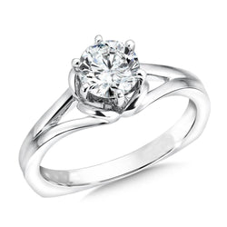 Women Solitaire Round 1.75 Carat Real Diamond Engagement Ring