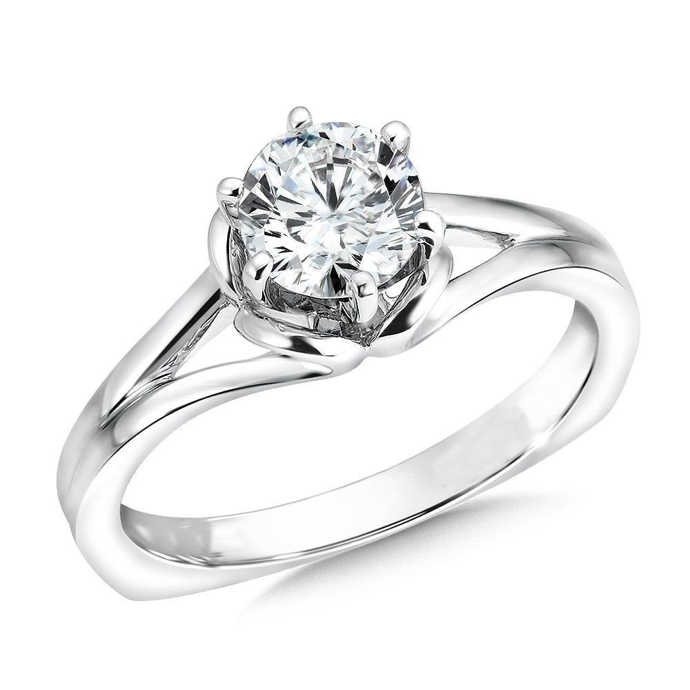 Women Solitaire Round 1.75 Carat Real Diamond Engagement Ring - Solitaire Ring-harrychadent.ca