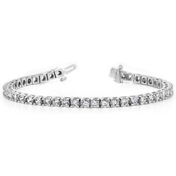 Women White Gold 14K Real Round Natural Earth Mined Diamond Fine Tennis Bracelet Jewelry 6 Ct.