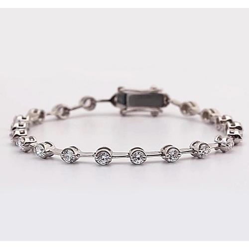 Women Lab Grown Diamond Bracelet 6 Carats F Vs1 Jewelry 14K