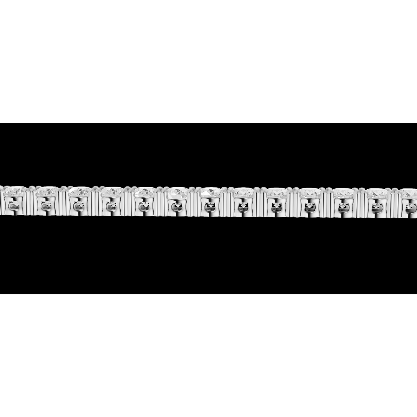 Women Lab Grown Tennis Bracelet 7 Carat 14K White Gold
