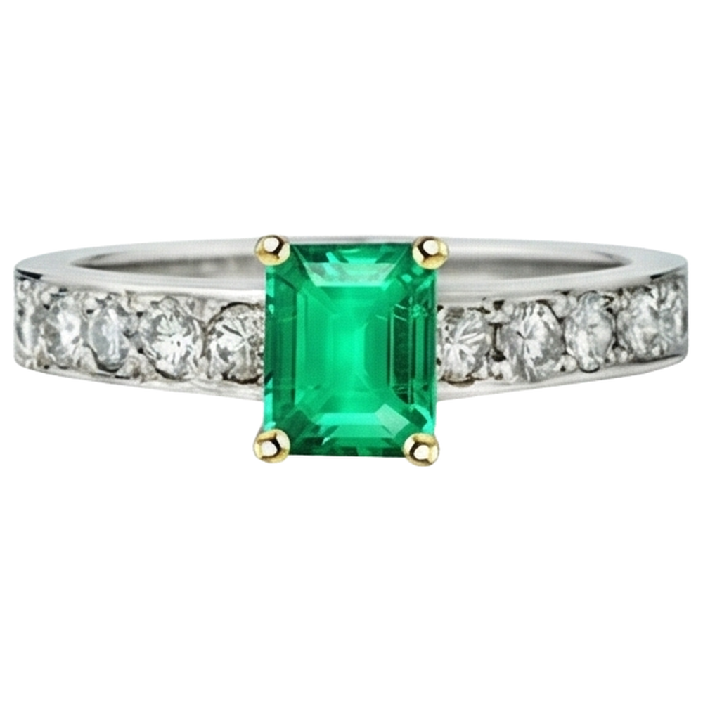 Handcrafted Colored Stone Ring 2 ct – front view