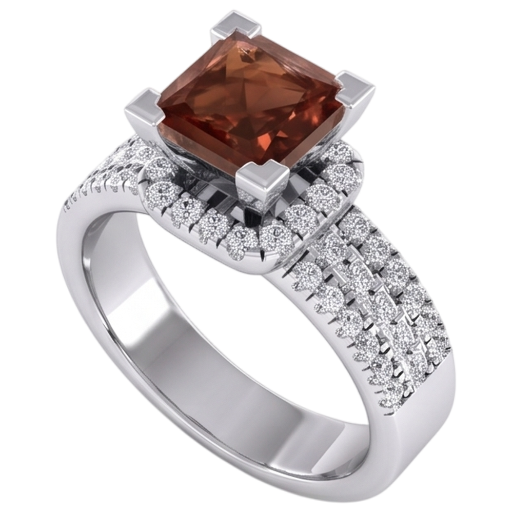 Women's Red Ruby Princess Ring