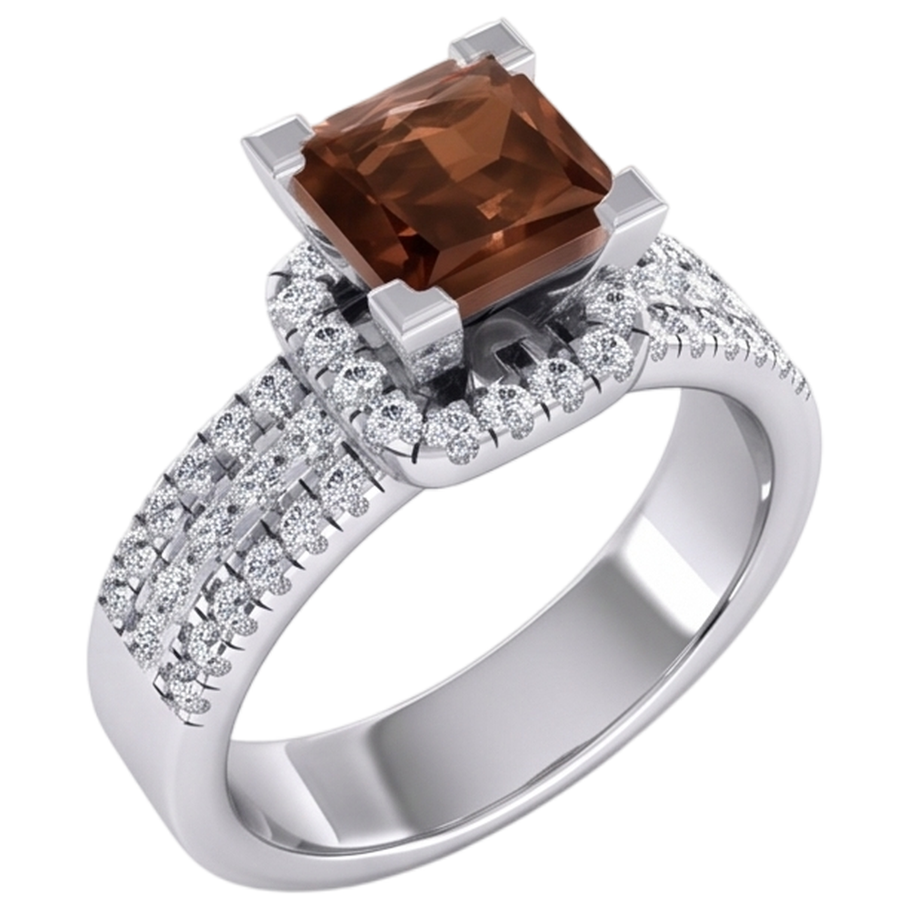 Women's Red Ruby Princess Ring