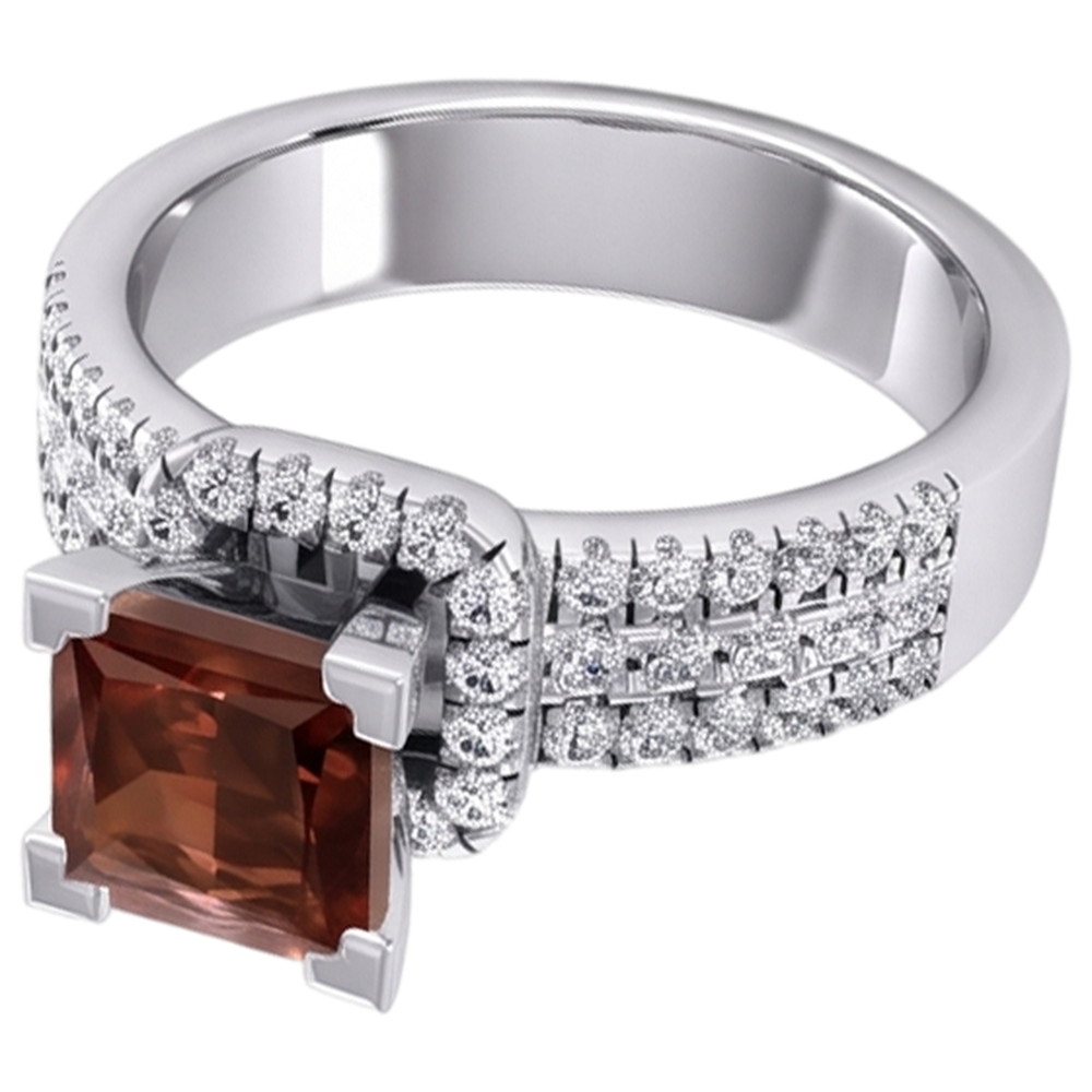 Women's Red Ruby Princess Ring
