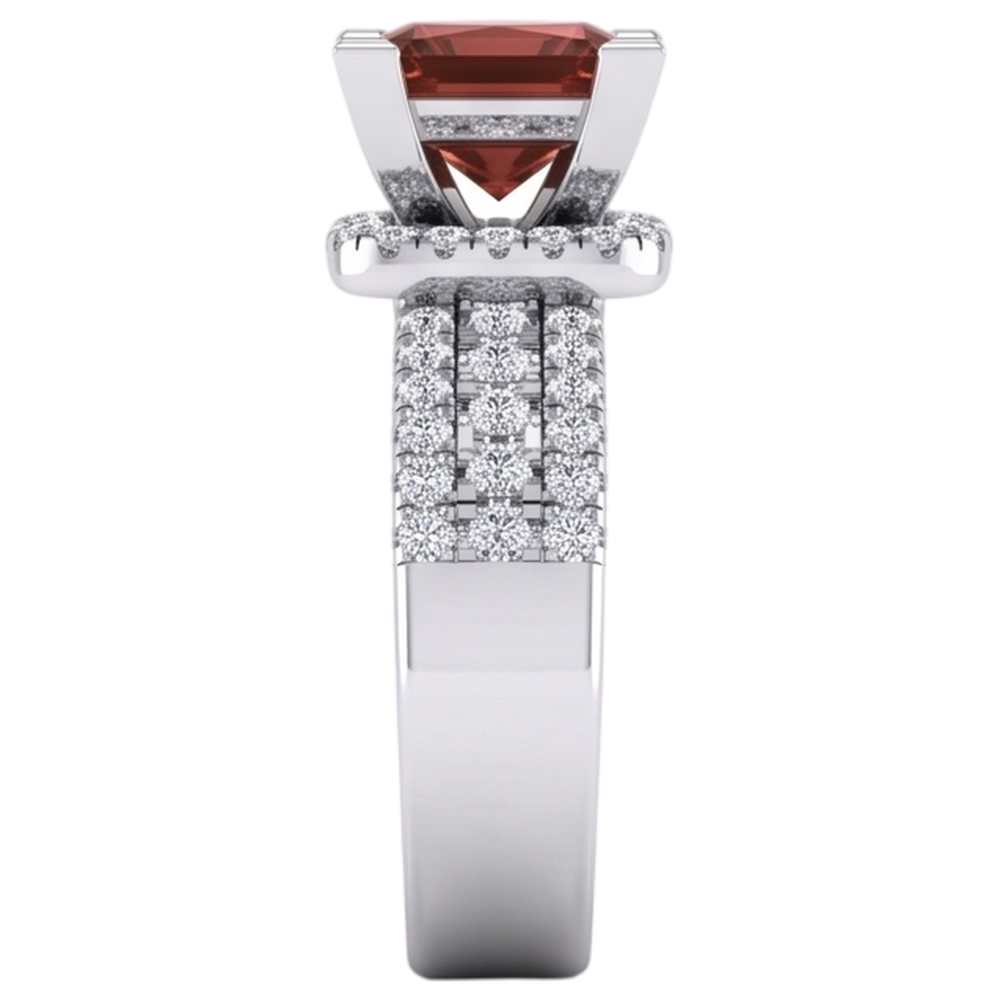 Women's Red Ruby Princess Ring