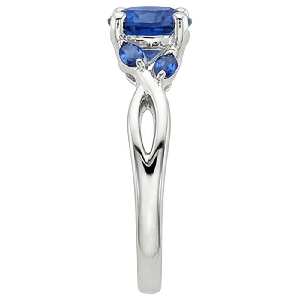 Women's Ring Round & Marquise Ceylon Sapphire Gemstones 2.50 Carats