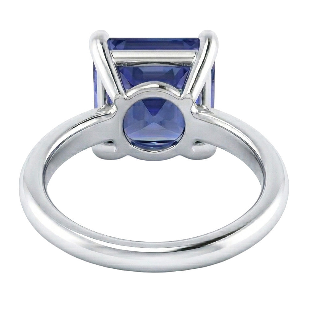 Women's Solitaire Ring Radiant Srilankan Sapphire Gemstone 2.50 Carats