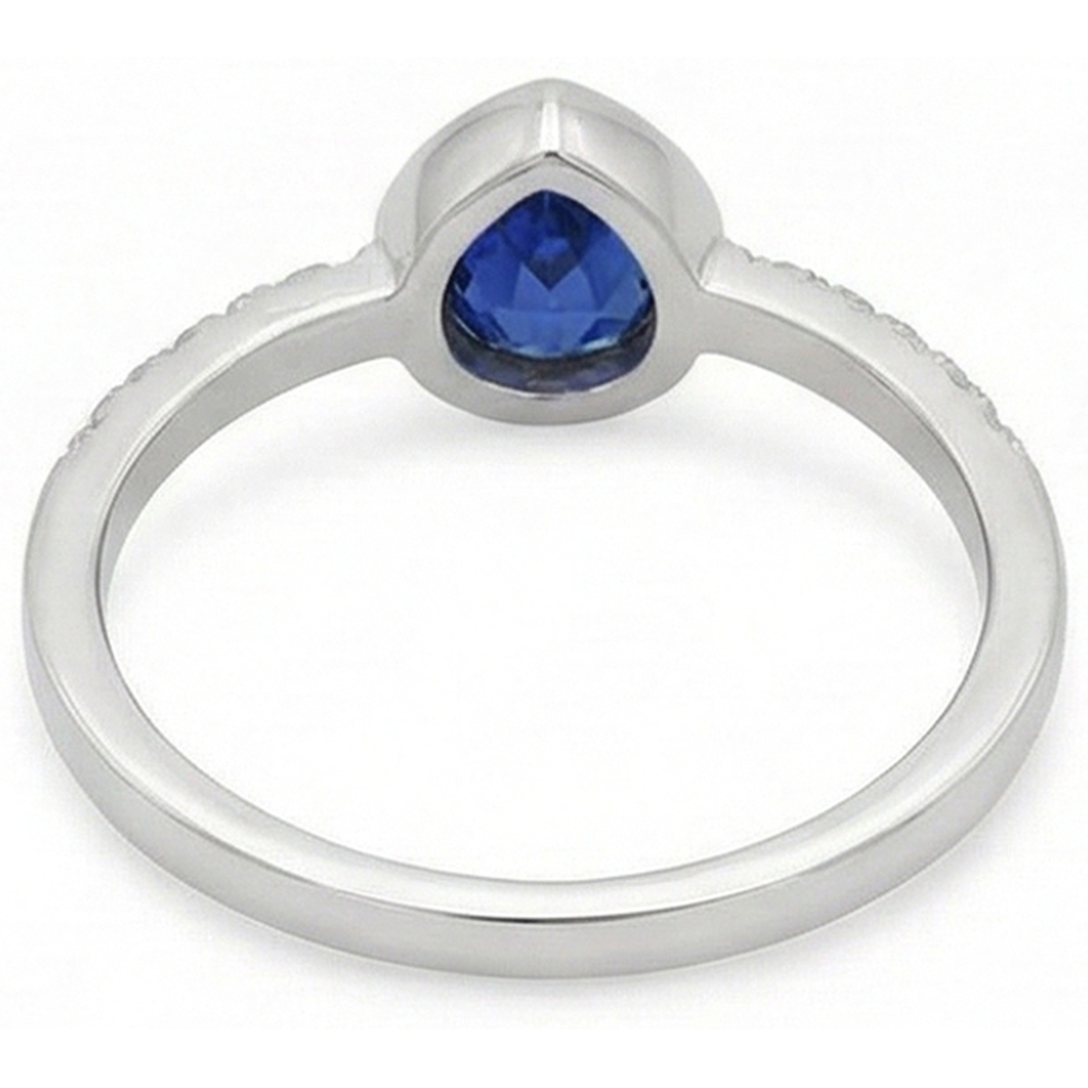 natural round sapphire 2.50ct watch profile view