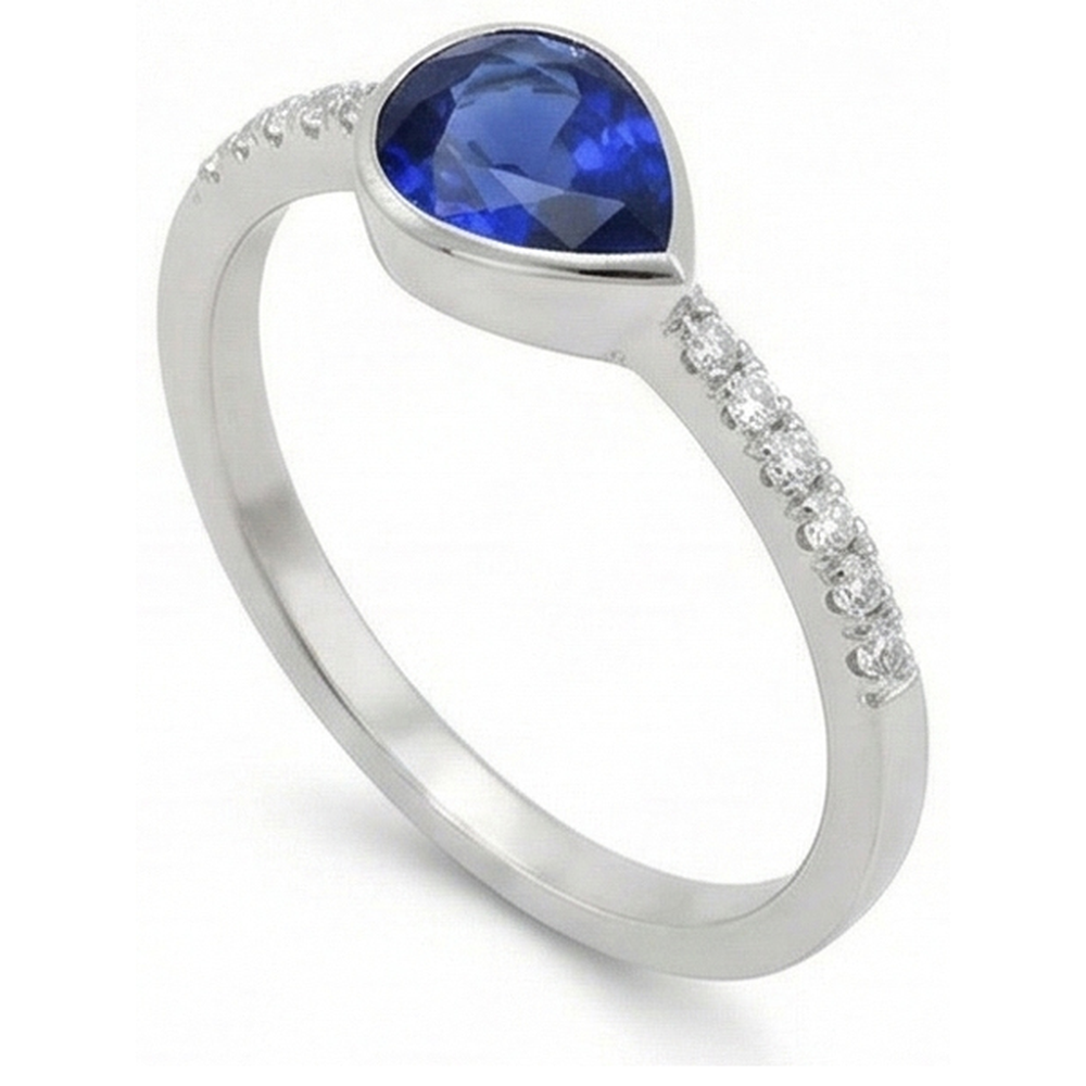 natural round sapphire 2.50ct watch close up detail