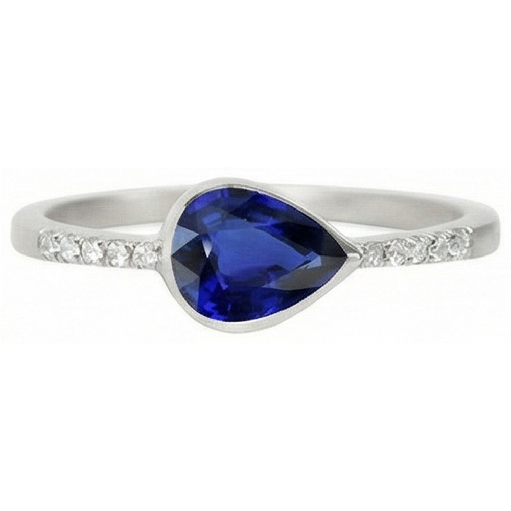 natural round sapphire 2.50ct watch side angle