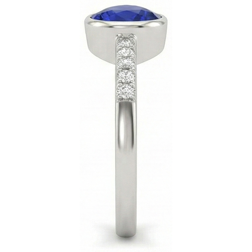 natural round sapphire 2.50ct watch top view