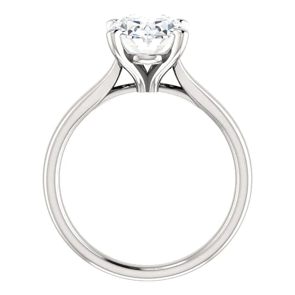 Women's 4 Carat Oval Natural Diamond Ring