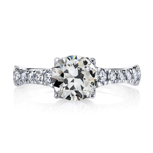 Women’s Anniversary Ring Round Old Mine Cut Real Diamond 5 Carats