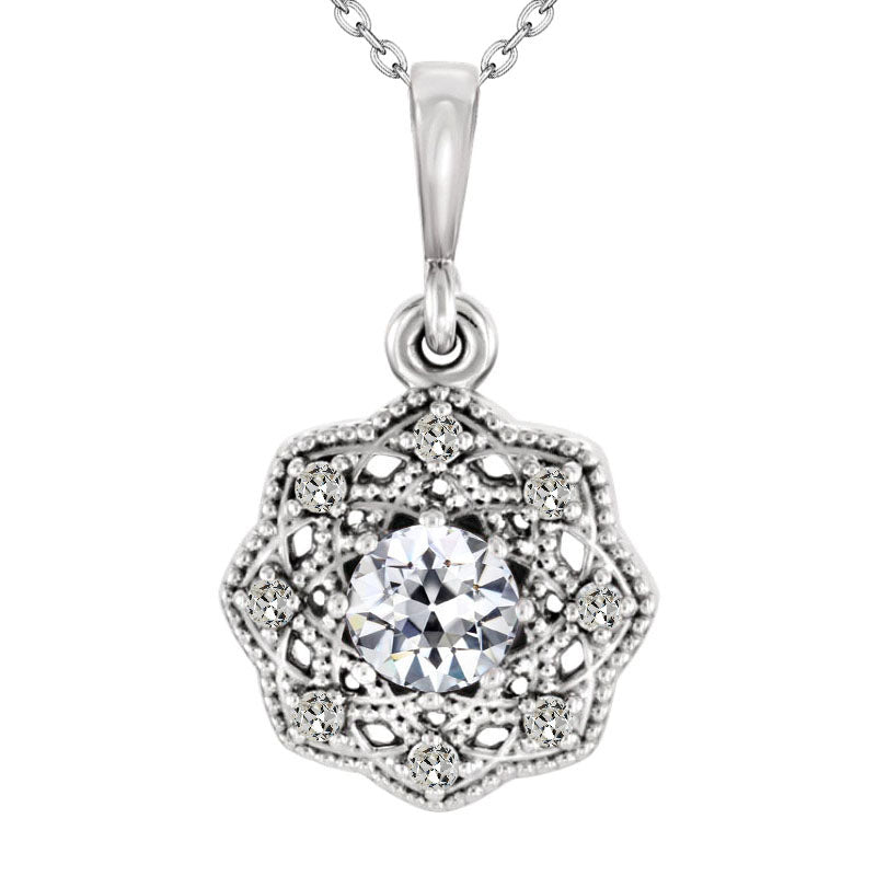 Fine Diamond Halo 1.50-ct 14 Karat White Gold – main view