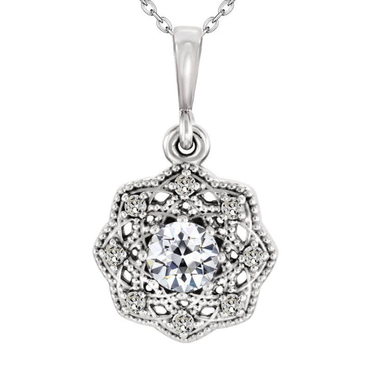 Fine Diamond Halo 1.50-ct 14 Karat White Gold – main view