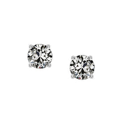 Real Old European Cut Diamond Stud Earrings 1 ct