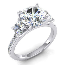 Women's Engagement Ring Round Natural Earth Mined Diamond