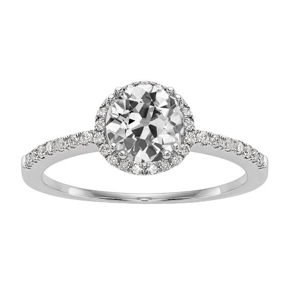 Women’s Halo Round Old Miner Genuine Diamond Ring With Accents 4 CaratsWomen’s Halo Round Old Miner Genuine Diamond Ring With Accents 4 Carats