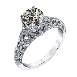 Diamond Engagement Ring – Old European Cut 2 ct 14K White Gold